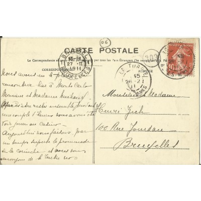 CPA - LA TURBIE, Rue du Portail et Porte Romaine - Années 1910