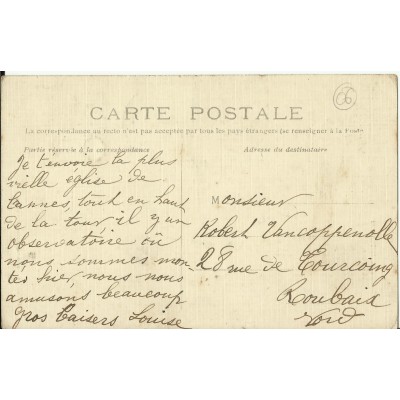 CPA - CANNES, Le Clocher de la Paroisse, Le Port - Années 1900