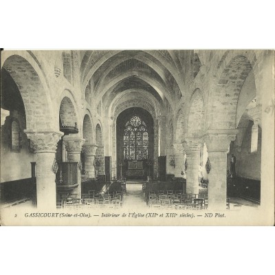 CPA - GASSICOURT, Intérieur de l'Eglise, Années 1910