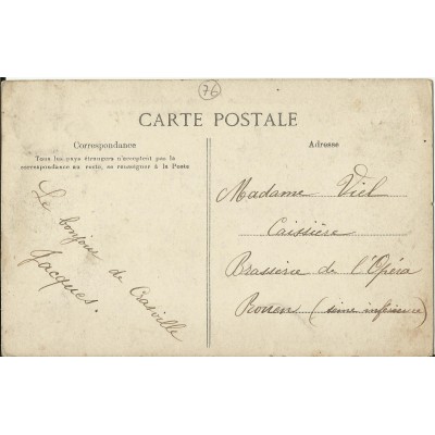 CPA - OCQUEVILLE, Façade du Chateau de Catteville, Années 1900