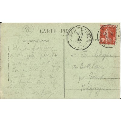 CPA: AMIENS, Rue des Trois-Cailloux, le Crédit Lyonnais, 1919.