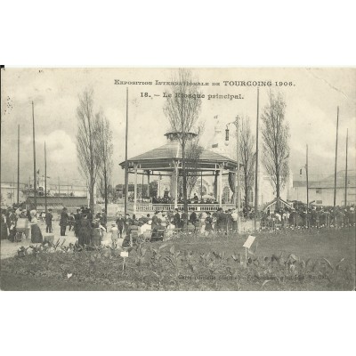CPA: TOURCOING, Exposition Internationale 1906, Kiosque, 1906
