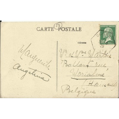 CPA: LOCRONAN, L'Eglise et la Place, Années 1920