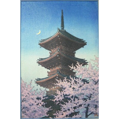 Kawase Bunjiro HASUI (1883-1957), ESTAMPE JAPONAISE, Haru no yo (Ueno Toshogu).