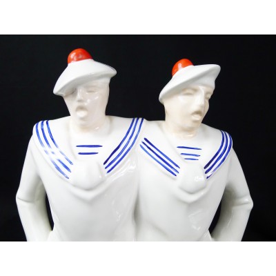 MARINS EN GOGUETTE, FAIENCE. SEAMEN ON A BINGE, MARINEROS DE JUERGA