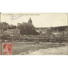 CPA: LE TREPORT, Le Port à marée Basse, Le Quai, Années 1910
