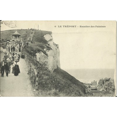 CPA: LE TREPORT, Escalier des Falaises Années 1900