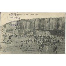 CPA: LE TREPORT, Villas et Falaises, Animée, Années 1910