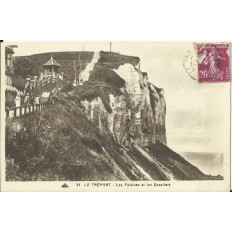 CPA: LE TREPORT, Les Falaises et les Escaliers en 1930.