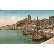 CPA: LE TREPORT, Le Port et l'Eglise, Années 1920