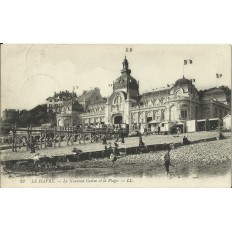 CPA: LE HAVRE, Le Nouveau Casino et la Plage, vers 1910