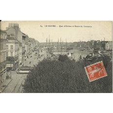 CPA: LE HAVRE, Quai d'Orléans et Bassin du Commerce, vers 1910