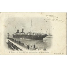 CPA: LE HAVRE, Le Steamer "La Lorraine", vers 1900.