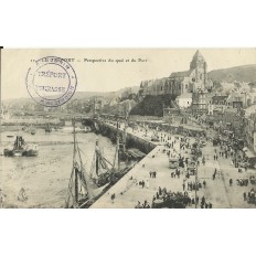 CPA: LE TREPORT, Perspective du Quai et Port, Animée, Années 1910