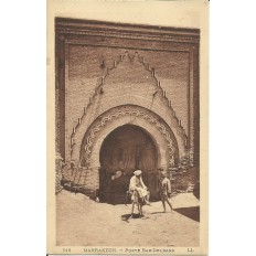 CPA MAROC, ANNEES 1910, MARRAKECH, LA PORTE BAB-DELBAGH.