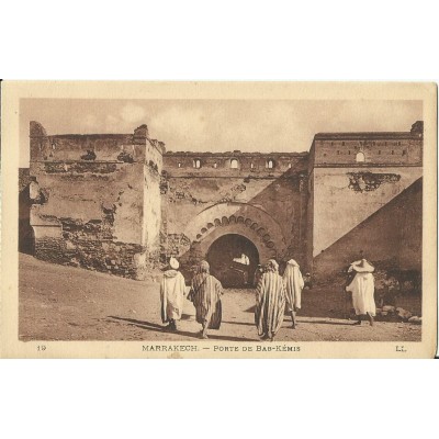 *CPA MAROC, ANNEES 1910, MARRAKECH, PORTE DE BAB-KEMIS.