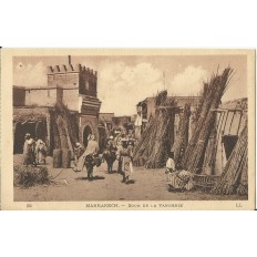 *CPA MAROC, ANNEES 1910, MARRAKECH, SOUK DE LA VANNERIE.