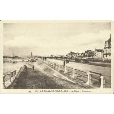 CPA: LE TOUQUET-PARIS-PLAGE, La Digue, Promenade, Années 1920.