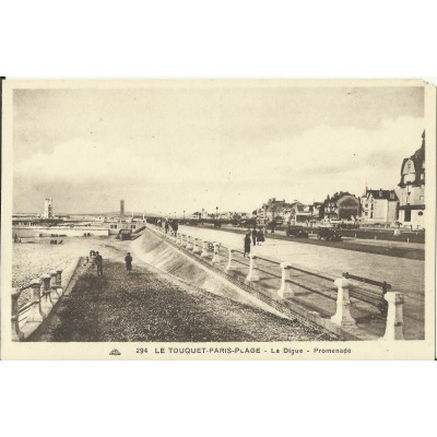 CPA: LE TOUQUET-PARIS-PLAGE, La Digue, Promenade, Années 1920.