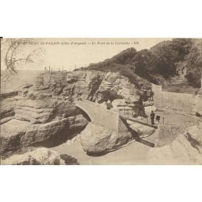CPA - SAINT-PALAIS, BUREAU, Le Pont de la Corniche, vers 1920.