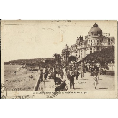 CPA - NICE, Hotel Negresco et Promenade, vers 1930.