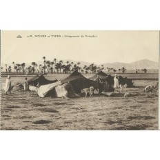 *CPA MAROC, ANNEES 1910, SCENES ET TYPES,CAMPEMENT DE NOMADES.