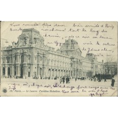 CPA: PARIS, Le Louvre, Pavillon Richelieu, vers 1900.