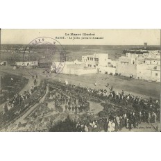 *CPA MAROC, vers 1910, RABAT, LE JARDIN PUBLIC LE DIMANCHE.