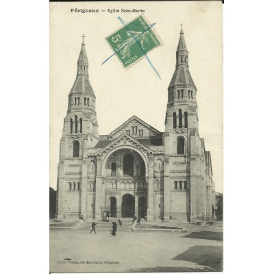 CPA: BERGERAC, Eglise Saint-Martin, Années 1910.