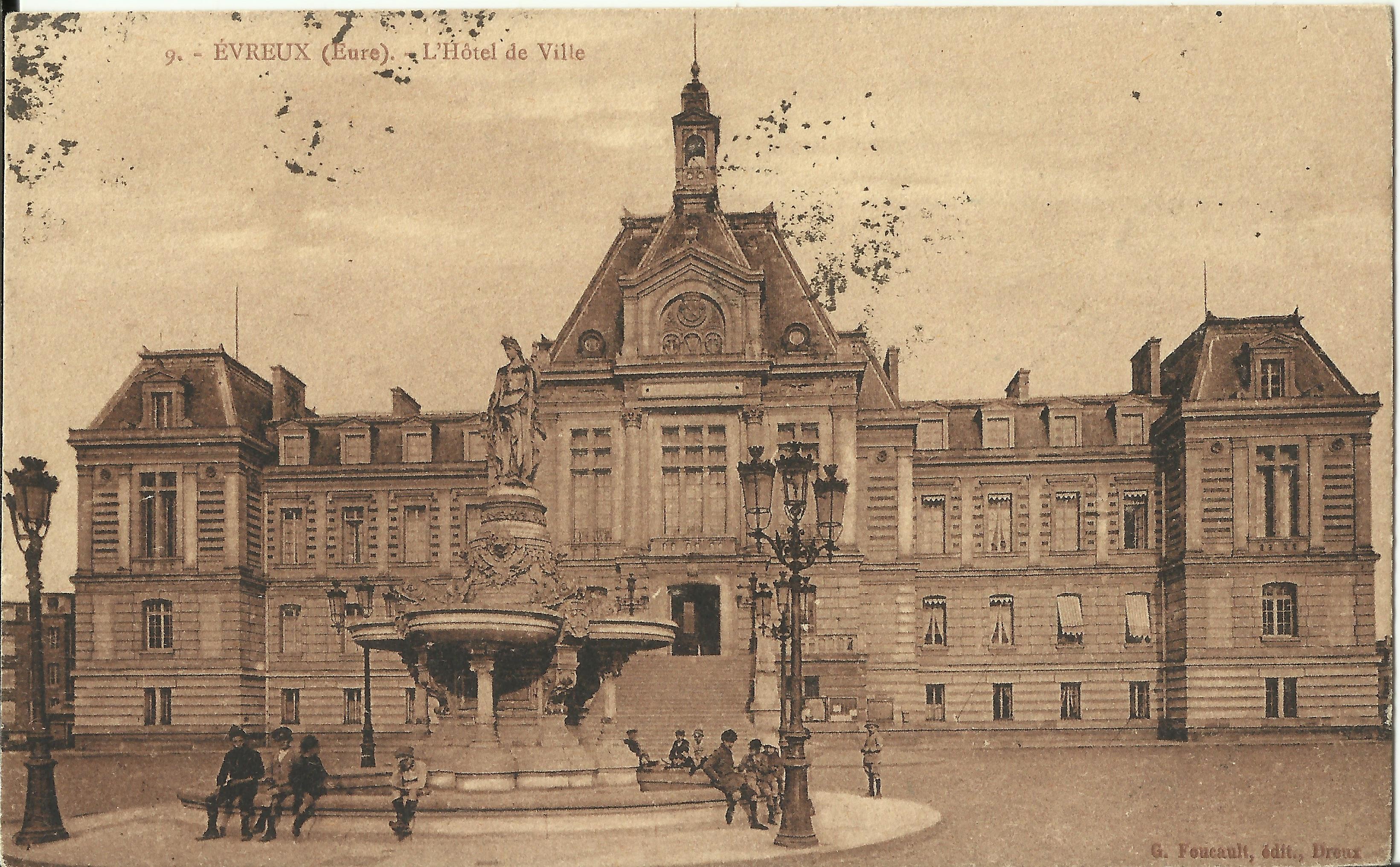 CPA - EVREUX, L'Hotel de Ville - Années 1920