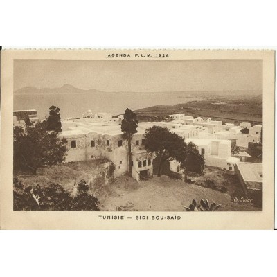 *CPA TUNISIE, 1928, SIDI BOU-SAID.