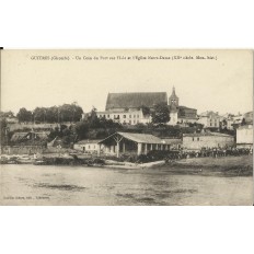 CPA: GUITRES, Un Coin du Port sur l'isle, vers 1910