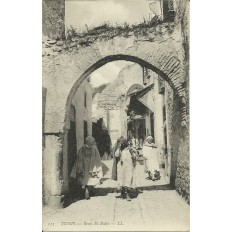 CPA TUNISIE, vers 1900, TUNIS, SOUK EL BELOT.
