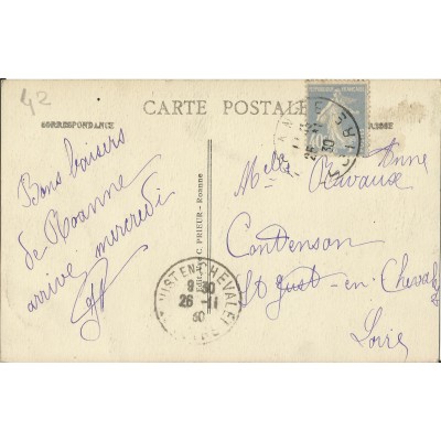 CPA: ROANNE, Port du Canal, années 1920.