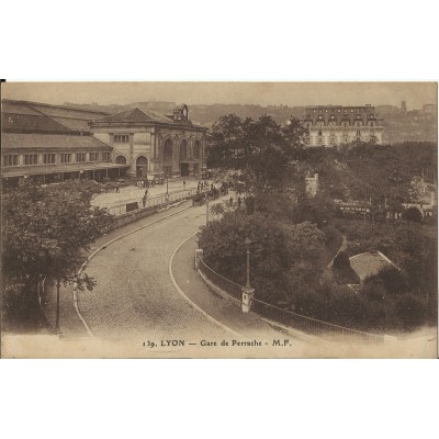 CPA: LYON, La Gare de Perrache , années 1900