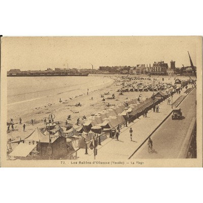 CPA: LES SABLES D'OLONNE, La Plage, années 1930