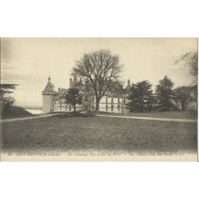 CPA: CHAUMONT-SUR-LOIRE, Le Chateau, pris du Parc, vers 1910