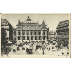 CPA: PARIS, La Place de l'Opéra, vers 1920.