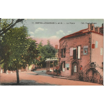 CPA: VERTEUIL-d'AGENAIS, La Place, années 1910