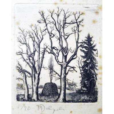 Jean Delpech (1916-1988), LES ARBRES, EAU-FORTE.