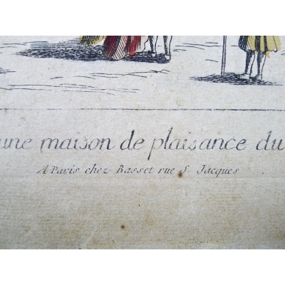VUE D'OPTIQUE, XVIIIe. MAISON DE PLAISANCE DU PRINCE PHILIPPE, PARME.