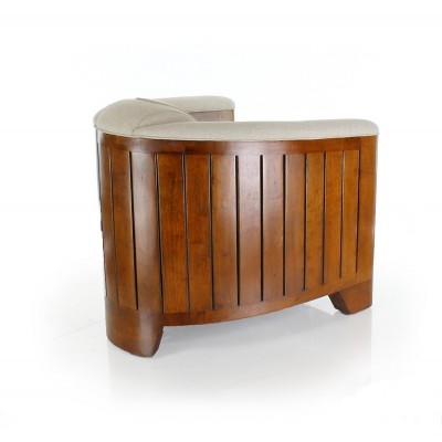 ARMCHAIR CLUB ART-DECO CRUISE SPIRIT Beige Fabric