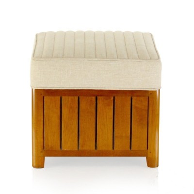 POUF CLUB ART-DECO CARRE Tissu