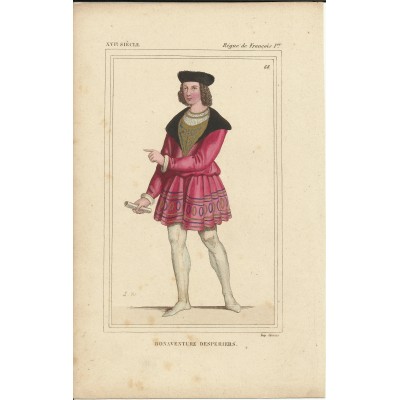 ENGRAVING XIX th. FASHION of XVI th. (G)