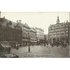 CPA: ROUEN, Place de la Cathédrale, années 1900