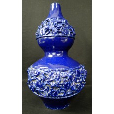 CHINE, VASE EN PORCELAINE BLEU NUIT. LAO ZI.