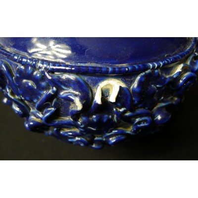 CHINE, VASE EN PORCELAINE BLEU NUIT. LAO ZI.