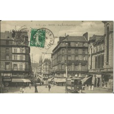 CPA: ROUEN, Rue de la République, années 1910
