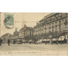 CPA: ROUEN, Théatre des Arts et Cours Boieldieu, années 1900