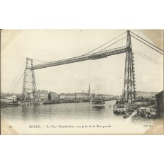 CPA: ROUEN, Le Pont Transbordeur (pris Rive Gauche), vers 1900